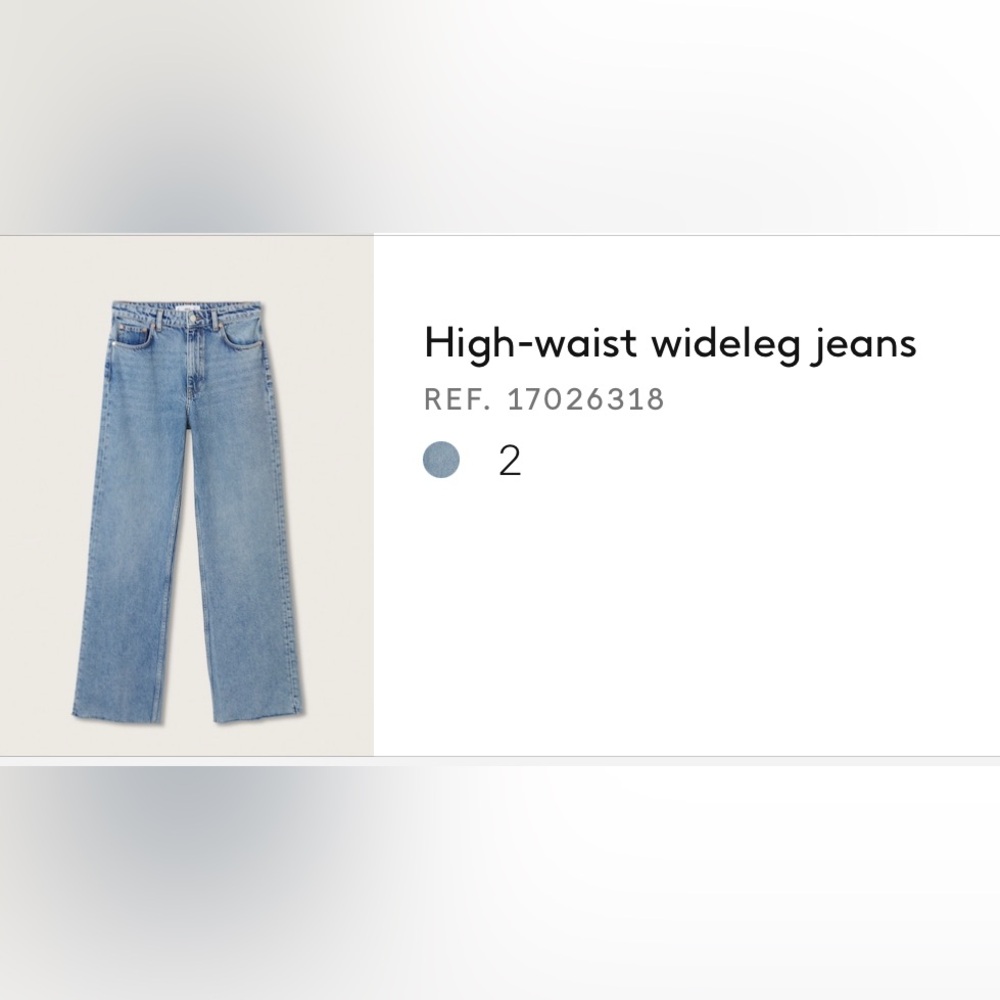 MANGO High-waist wideleg jeans.
Long design. Frayed hem.